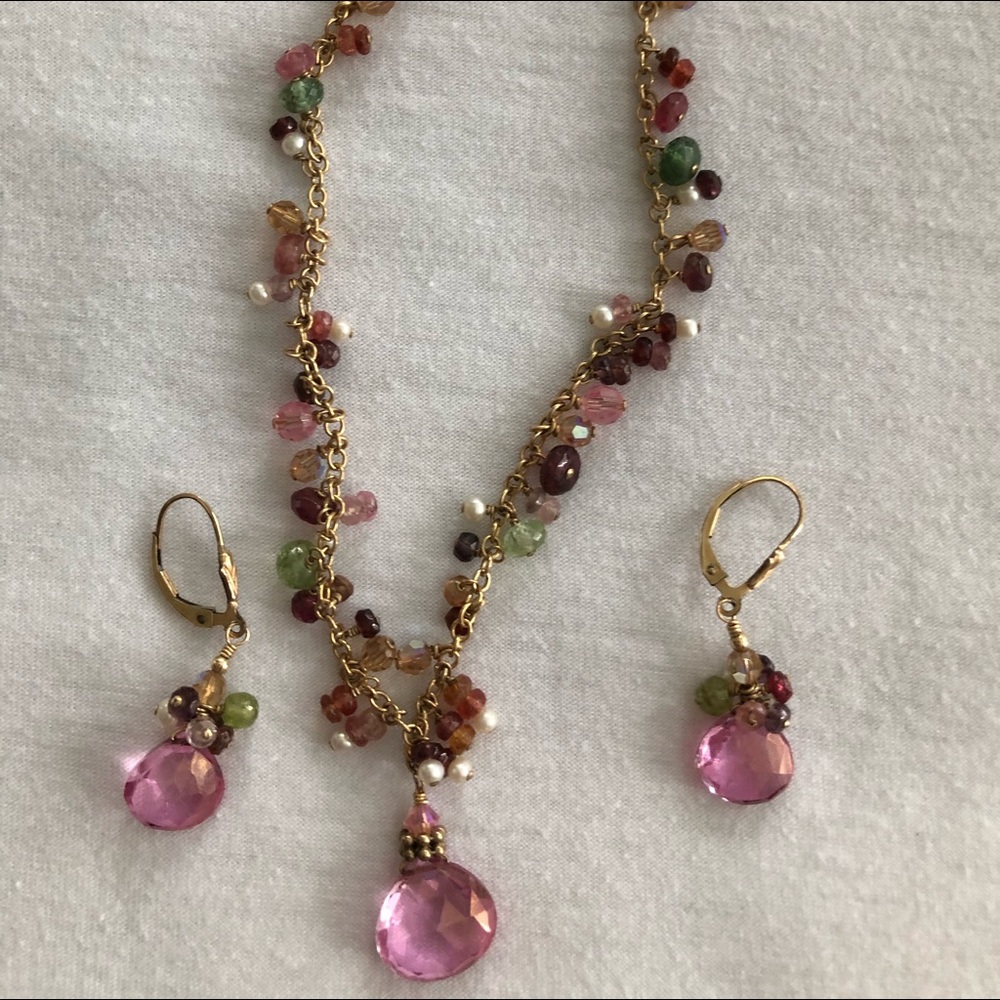 Necklace and earrings